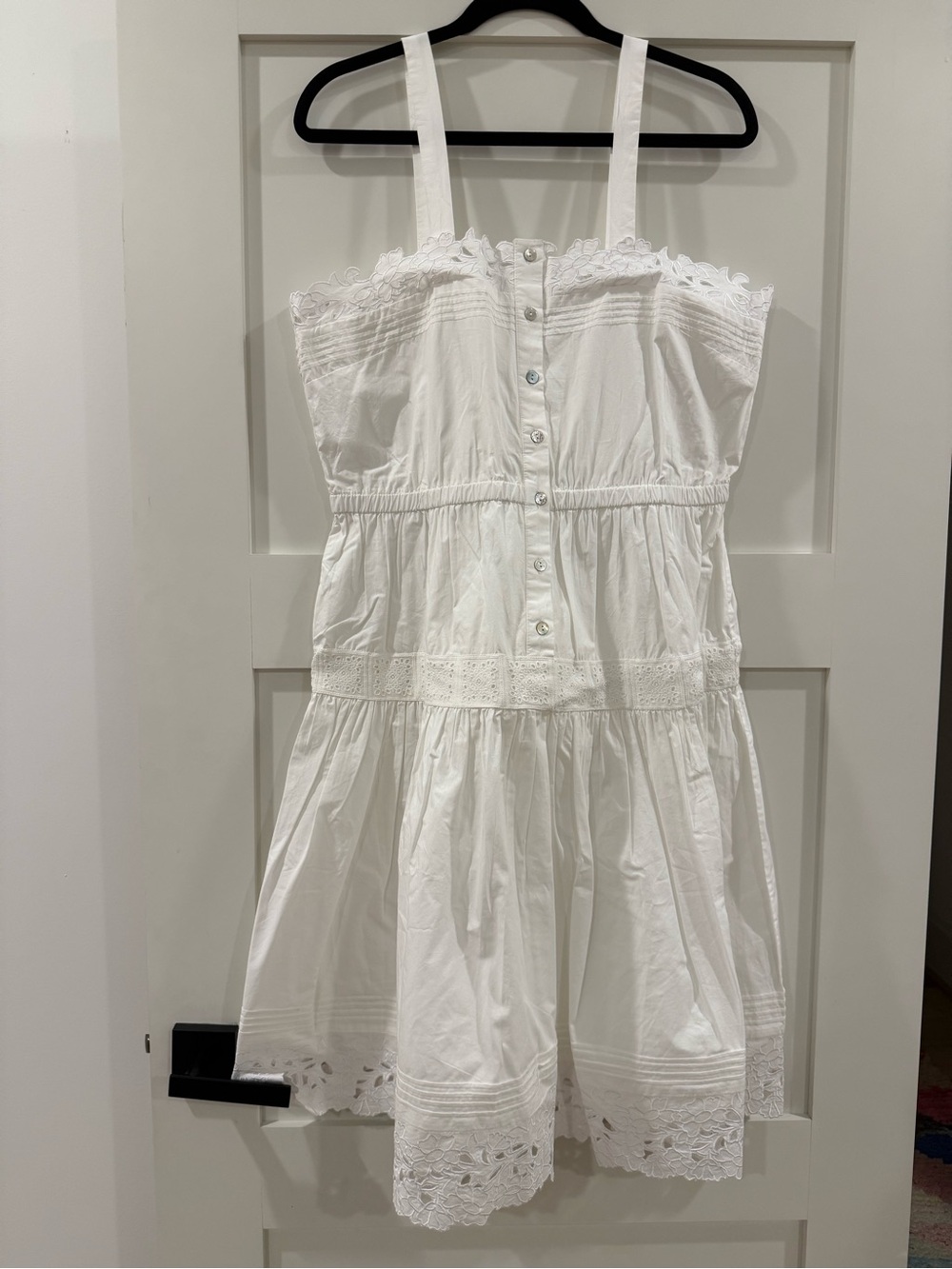 NWOT Hunter Bell White Eyelet Button-Front Sundress